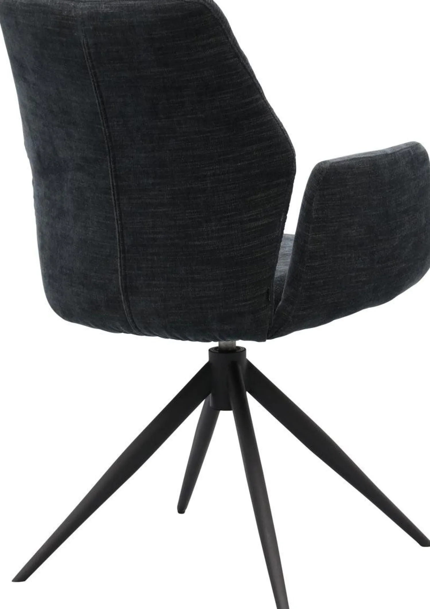 Draaibare Eetkamerstoelen|Eetkamerstoelen Met Armleuning-Trendhopper Pula Eetkamerstoel Black