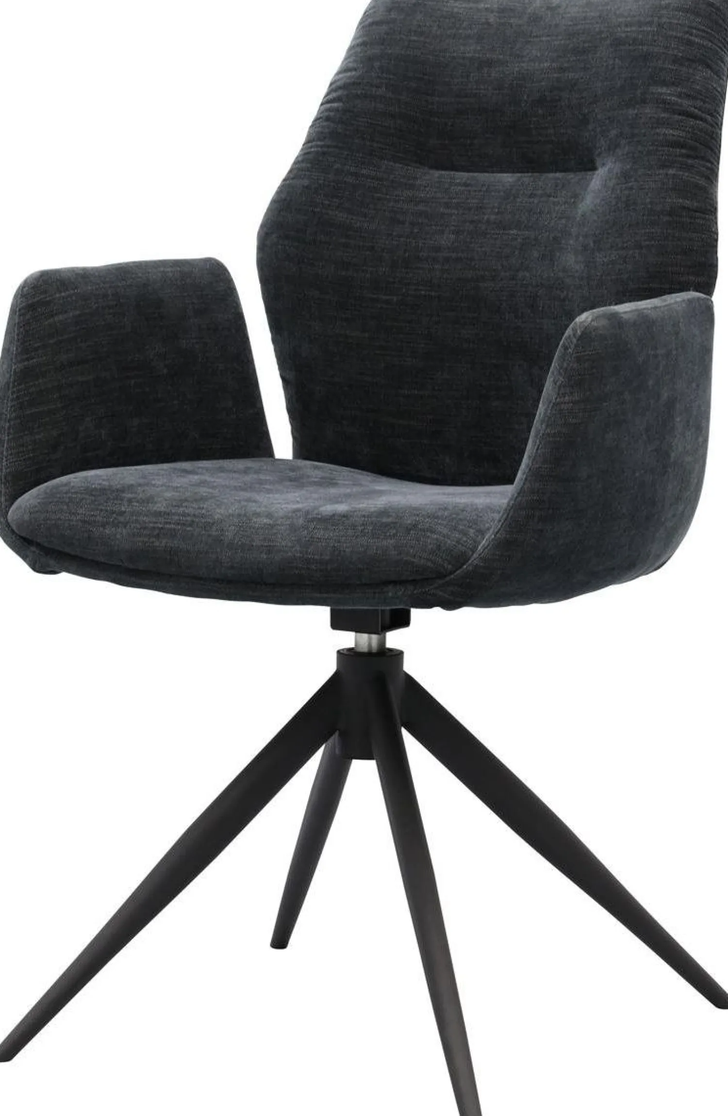 Draaibare Eetkamerstoelen|Eetkamerstoelen Met Armleuning-Trendhopper Pula Eetkamerstoel Black