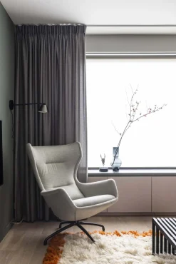 Design Fauteuils|Oorfauteuils-EYYE Puuro Fauteuil Donker groen