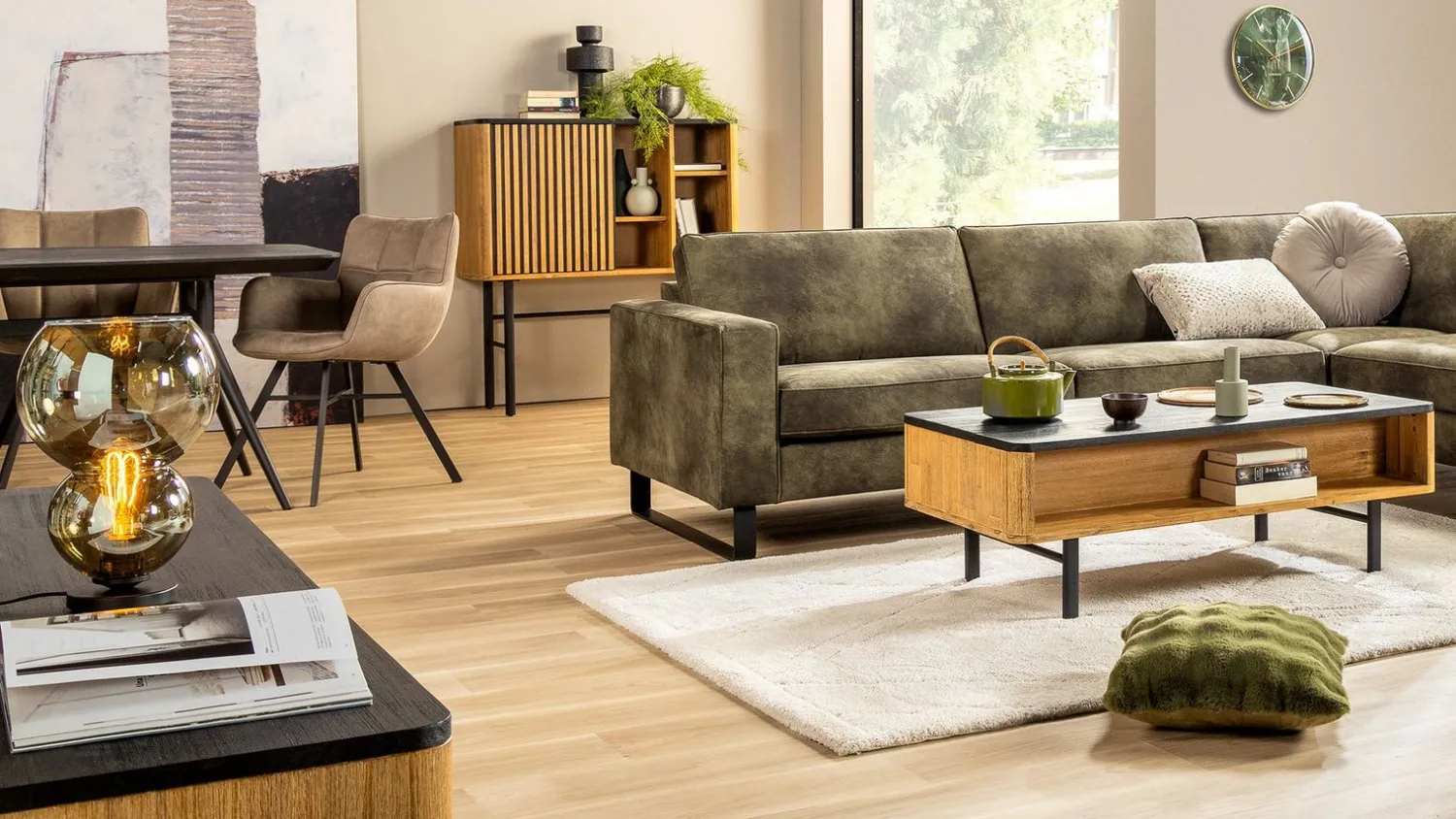 Tafellampen|Tafellampen-Feelings Wonen Quinto Tafellamp Smoke