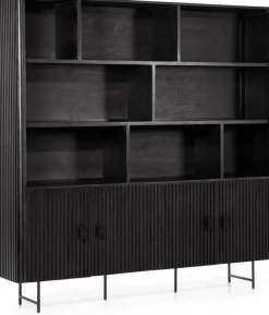 Boekenkasten|Opbergkasten-Eleonora Remi Wandkast Zwart