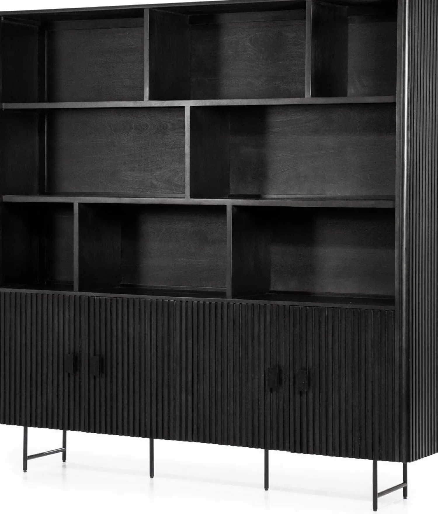 Boekenkasten|Opbergkasten-Eleonora Remi Wandkast Zwart