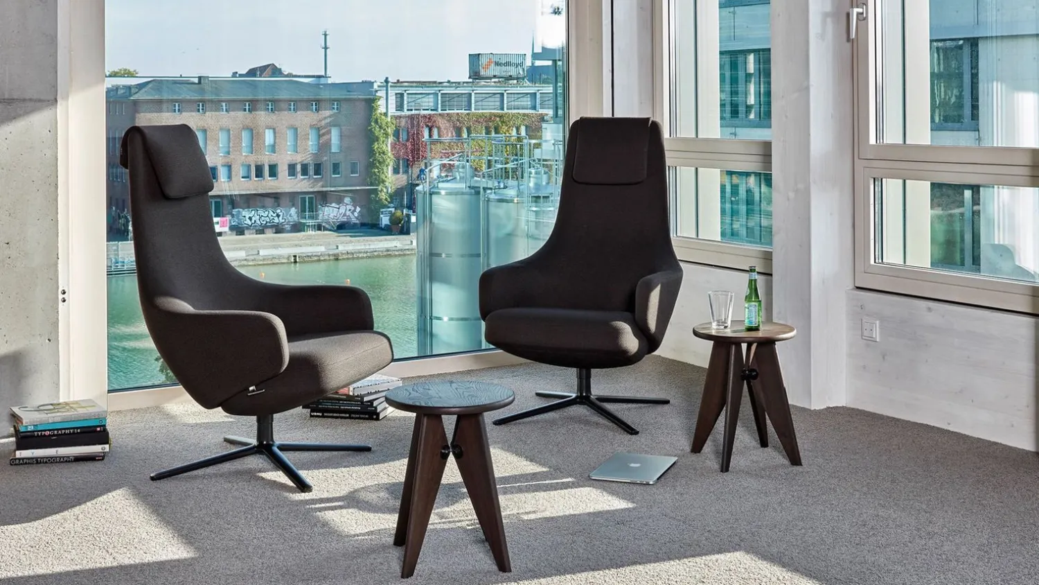 Design Fauteuils|Draaifauteuils-Vitra Repos Fauteuil Light Grey