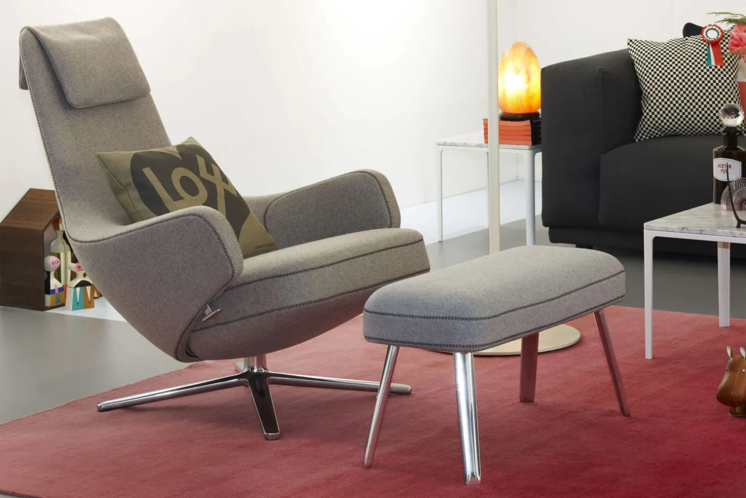 Design Fauteuils|Draaifauteuils-Vitra Repos Fauteuil Light Grey
