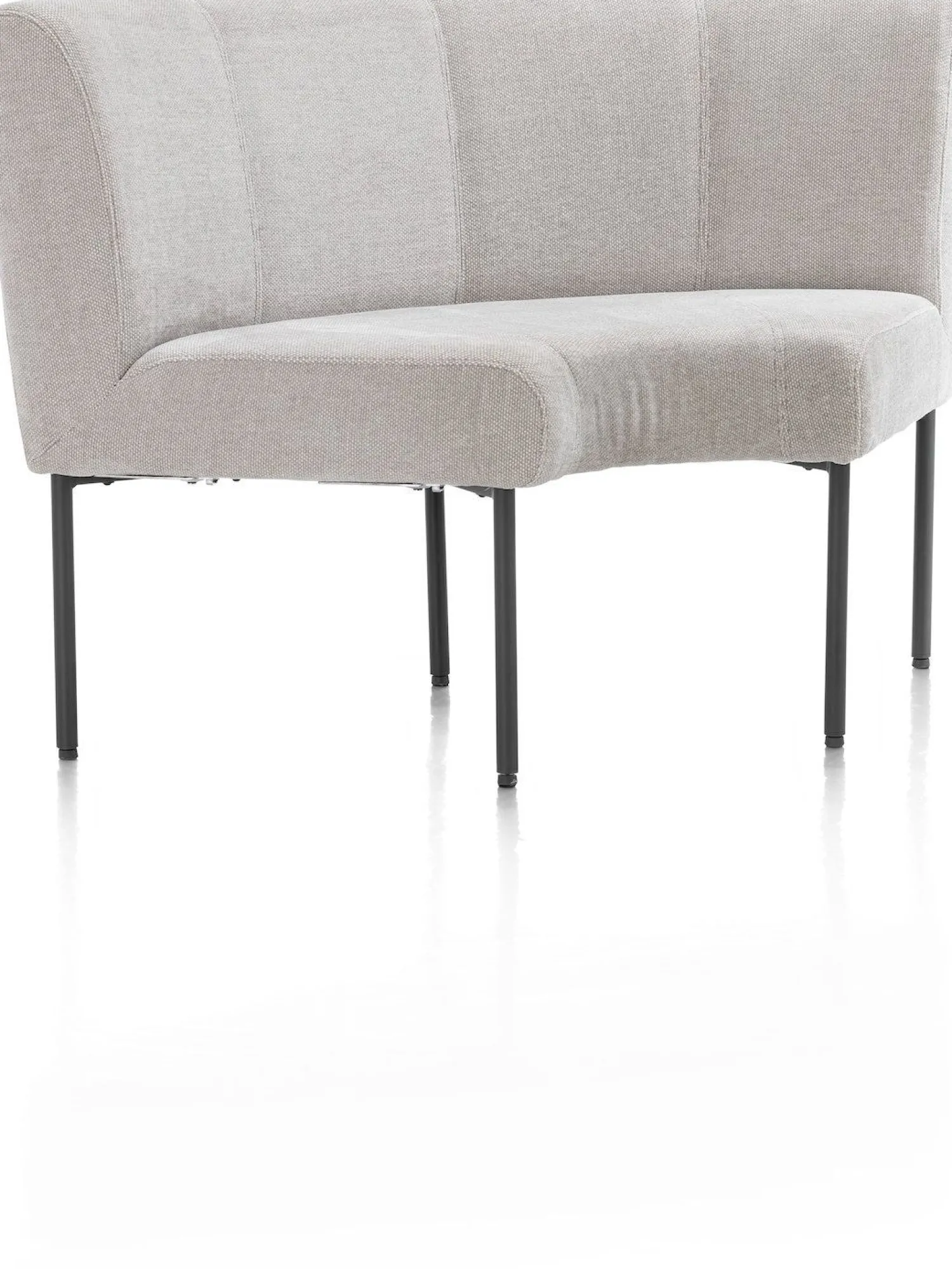 Stoffen Eetkamerbanken-XOOON Reverso Hoek voor Eetkamerbank Kiezel