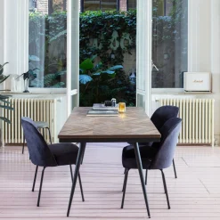 Houten Eettafels|Rechthoekige Eettafels-WOOOD Rhombic Eettafel Naturel