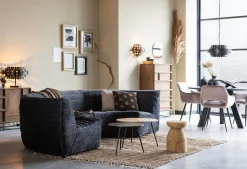 Houten Eettafels|Ronde Eettafels-WOOOD Rhonda Eettafel Blacknight