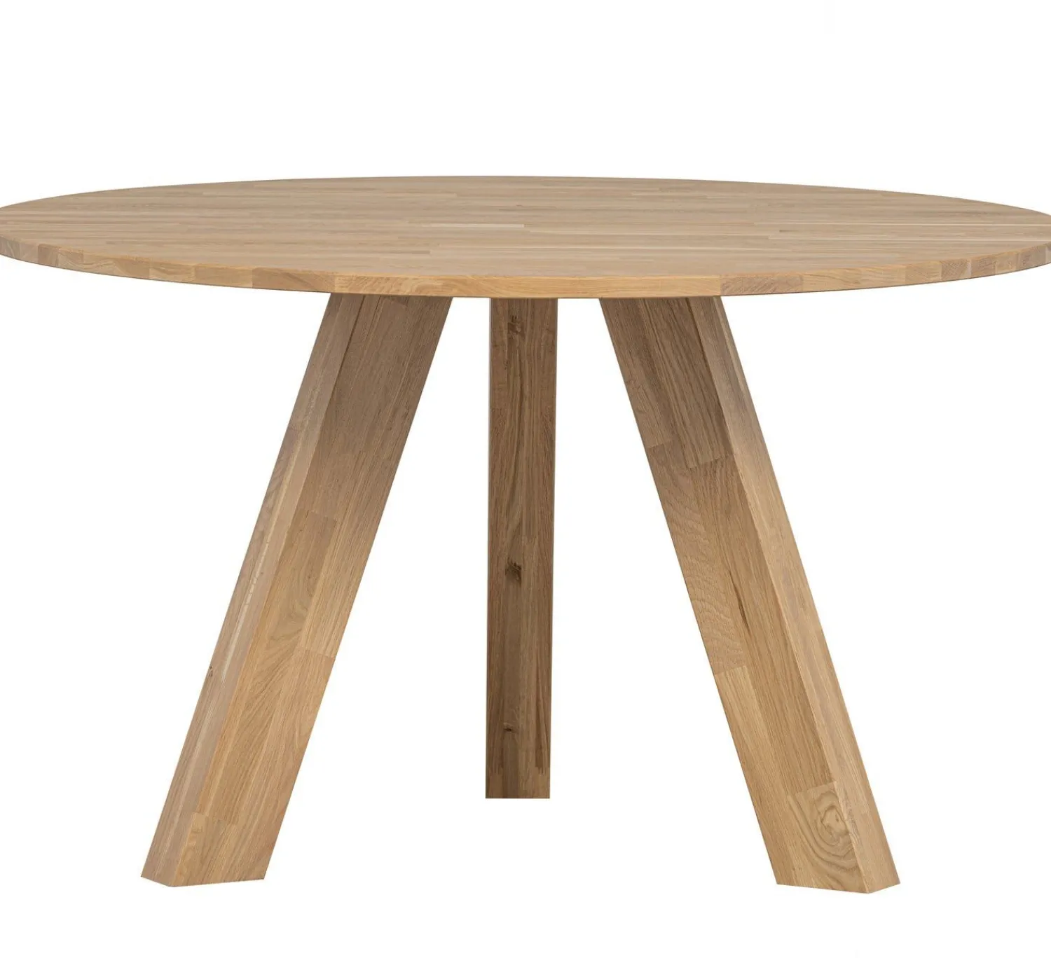 Houten Eettafels|Ronde Eettafels-WOOOD Rhonda Eettafel Natural Matt