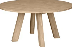 Houten Eettafels|Ronde Eettafels-WOOOD Rhonda XL Eettafel Natural Matt