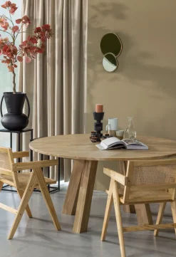 Houten Eettafels|Ronde Eettafels-WOOOD Rhonda XL Eettafel Natural Matt