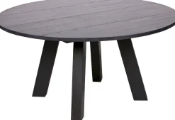 Houten Eettafels|Ronde Eettafels-WOOOD Rhonda XL Eettafel Blacknight