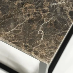 Marmeren Salontafels-Eleonora Rico Rechthoek Salontafel Zwart, Bruin