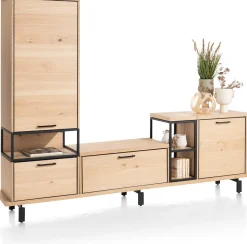 Vakkenkasten|Vakkenkasten-Henders en Hazel Ridge 3-niche Kast Natural