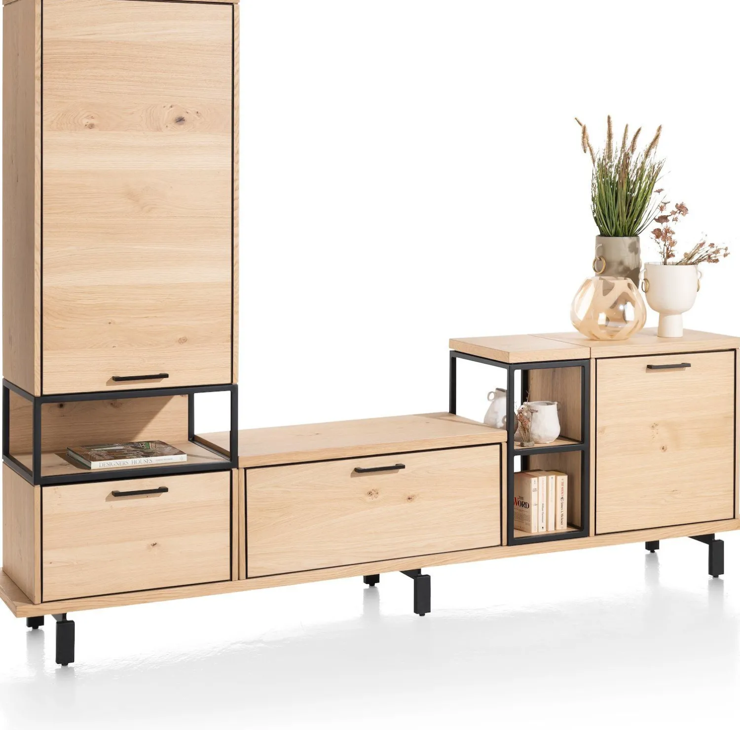 Vakkenkasten|Vakkenkasten-Henders en Hazel Ridge 3-niche Kast Natural
