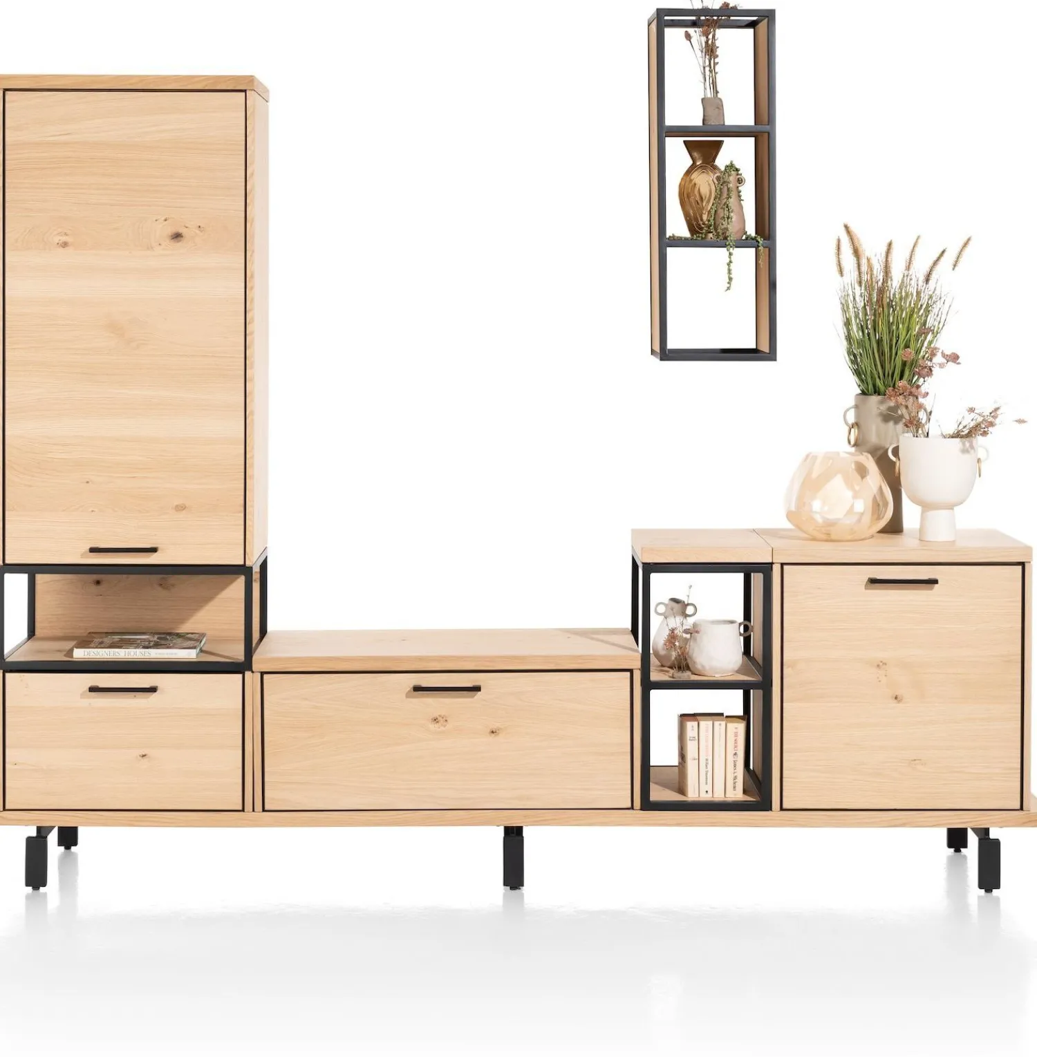 Vakkenkasten|Vakkenkasten-Henders en Hazel Ridge 3-niche Kast Natural