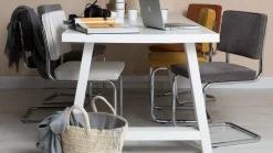 Eetkamerstoelen Met Armleuning-Zuiver Ridge Rib (set van 2) Armstoel Grey