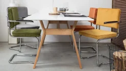 Eetkamerstoelen Zonder Armleuning-Zuiver Ridge Rib (set van 2) Eetkamerstoel Black