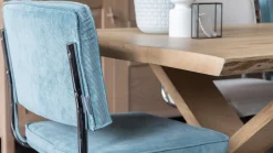 Eetkamerstoelen Zonder Armleuning-Zuiver Ridge Rib (set van 2) Eetkamerstoel Blue