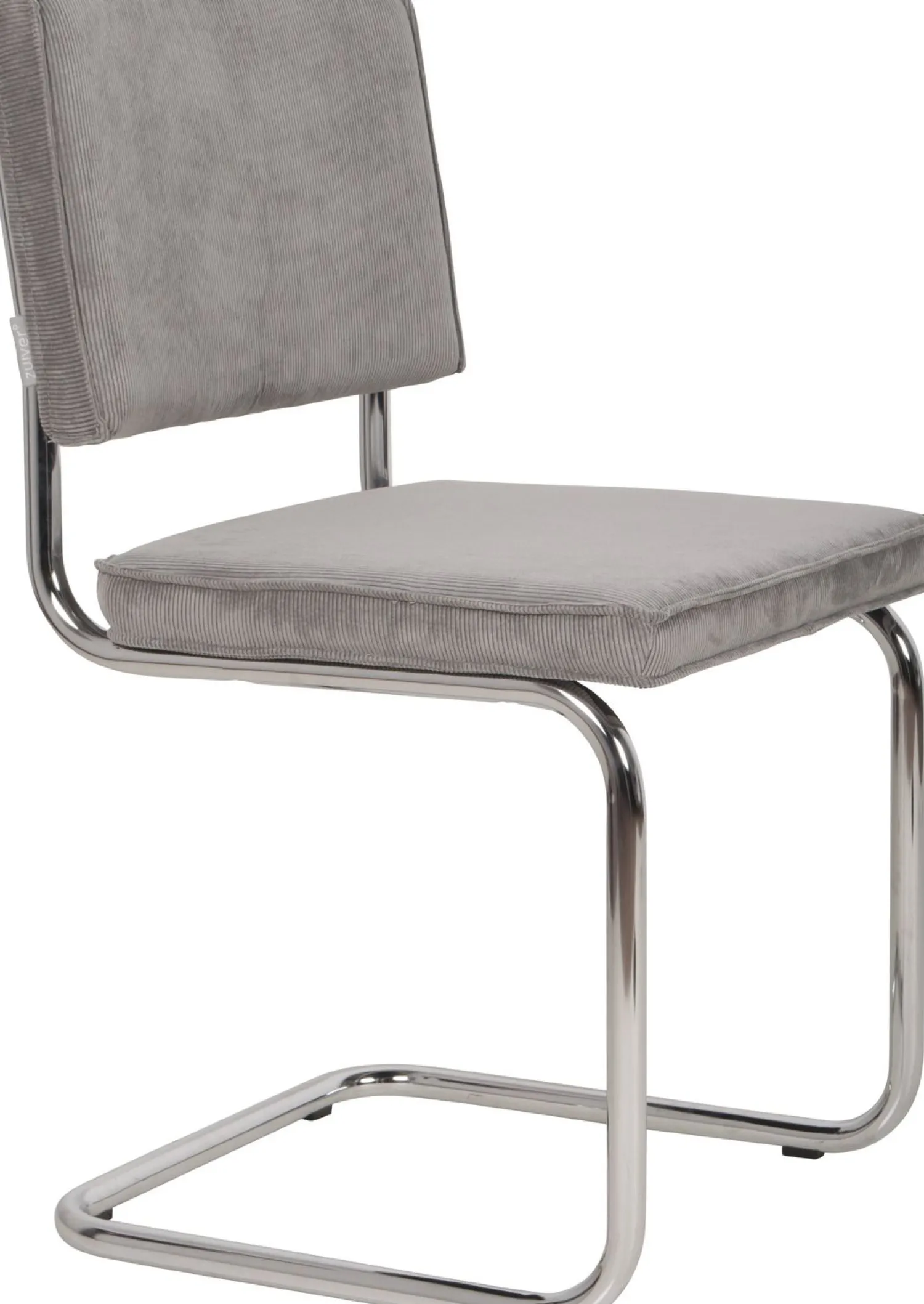 Eetkamerstoelen Zonder Armleuning-Zuiver Ridge Rib (set van 2) Eetkamerstoel Cool Grey