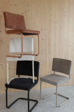 Eetkamerstoelen Zonder Armleuning-Zuiver Ridge Soft (set van 2) Eetkamerstoel Gebroken Wit
