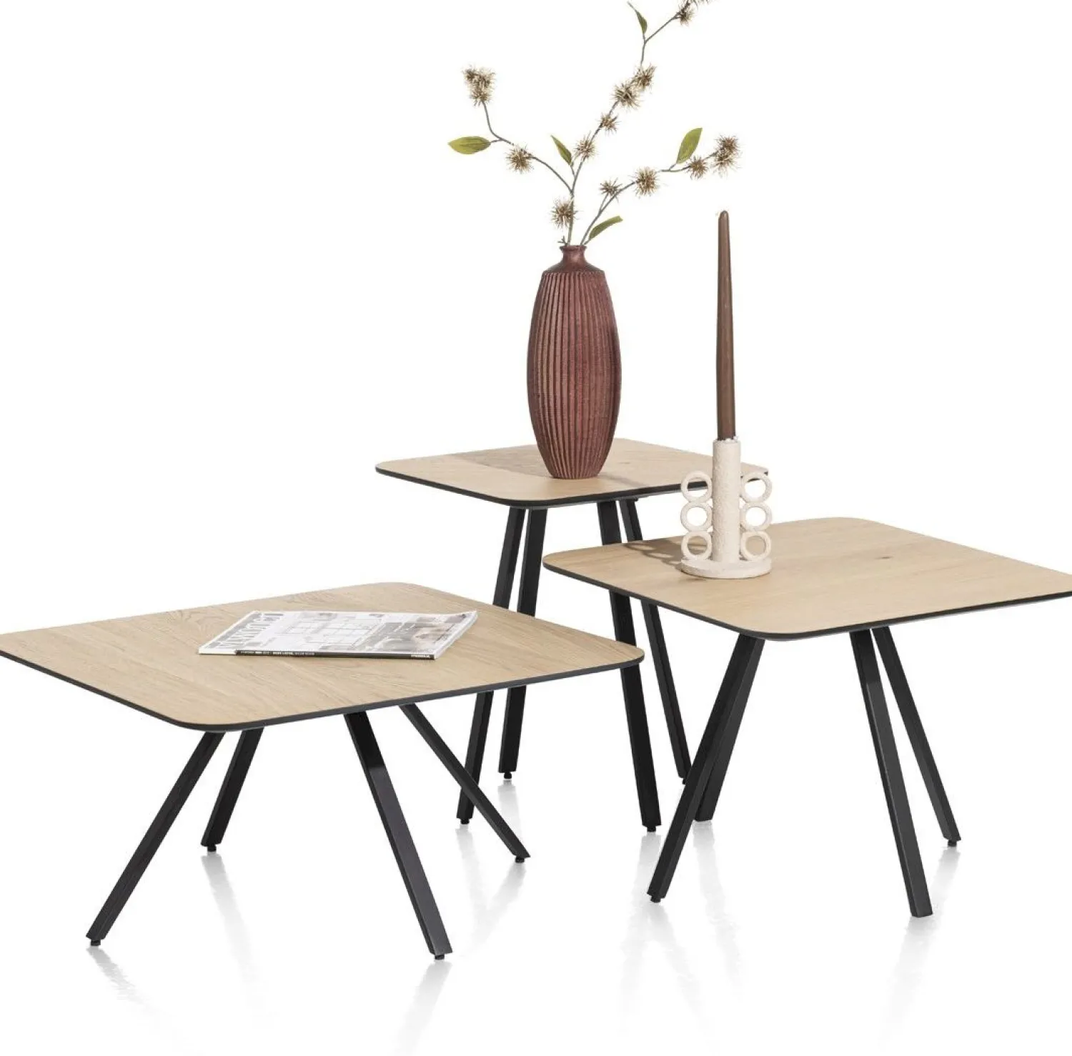 Houten Salontafels|Vierkante Salontafels-Henders en Hazel Ridgefield Salontafel Natural