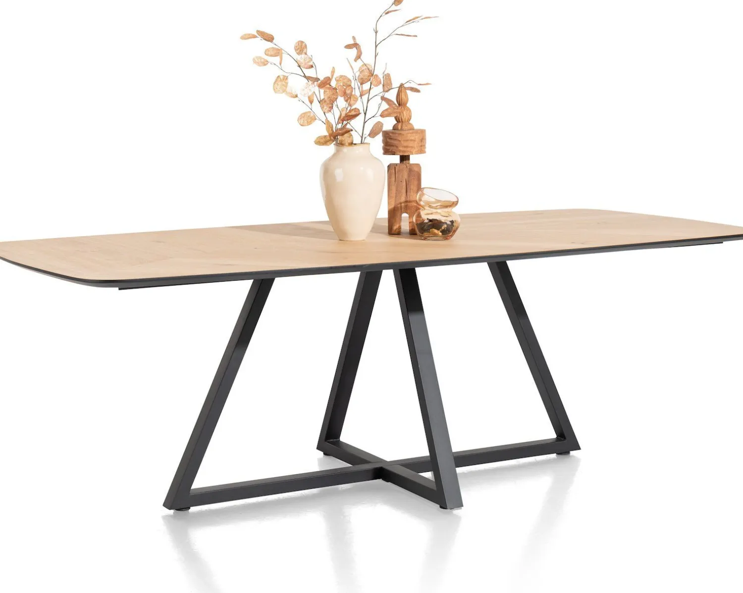 Houten Eettafels|Rechthoekige Eettafels-Henders en Hazel Ridgefield Oval Eettafel Natural