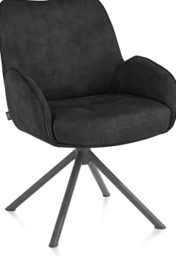 Eetkamerstoelen Met Armleuning-Henders en Hazel Riley Armstoel Off Black