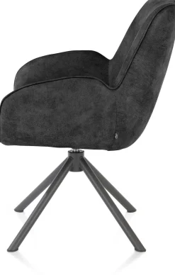 Eetkamerstoelen Met Armleuning-Henders en Hazel Riley Armstoel Off Black