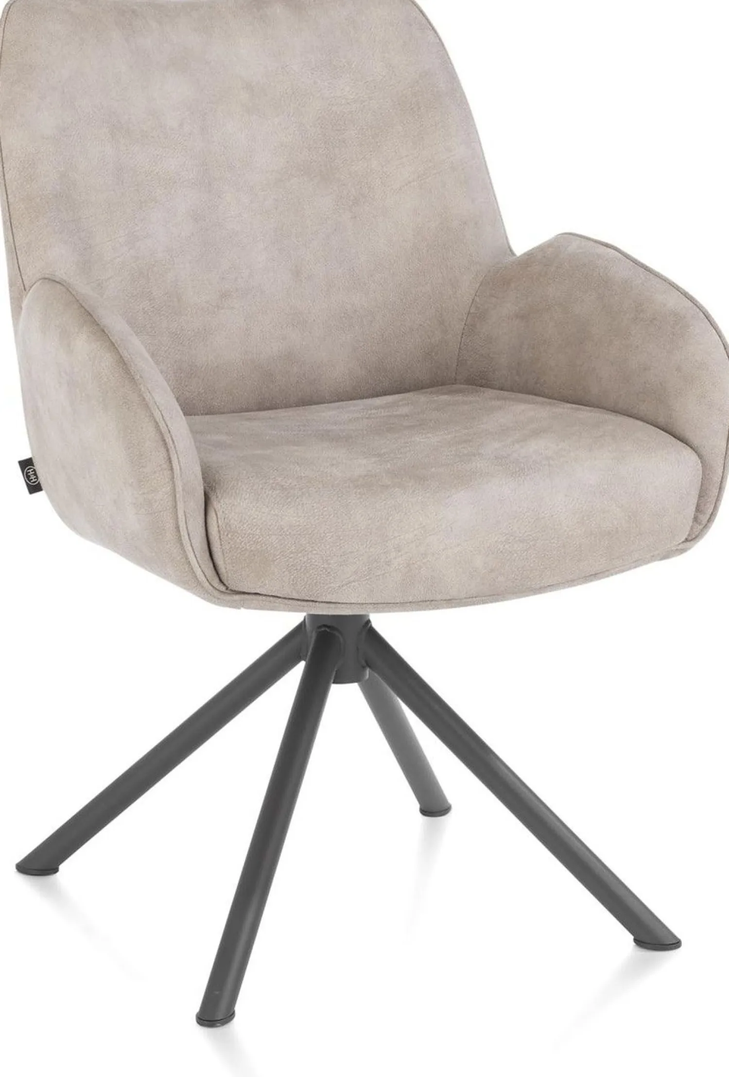 Eetkamerstoelen Met Armleuning-Henders en Hazel Riley Armstoel Kiezel