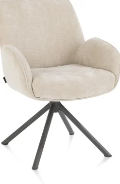Eetkamerstoelen Met Armleuning-Henders en Hazel Riley Eetkamerstoel Creme