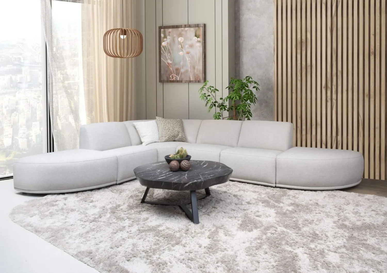 Hoekbanken-Eijerkamp Collectie Rinke Hoekbank Beige