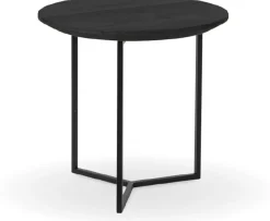Houten Bijzettafels|Ronde Bijzettafels-Eijerkamp Collectie Rio Bijzettafel Zwart