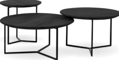 Houten Bijzettafels|Ronde Bijzettafels-Eijerkamp Collectie Rio Bijzettafel Zwart
