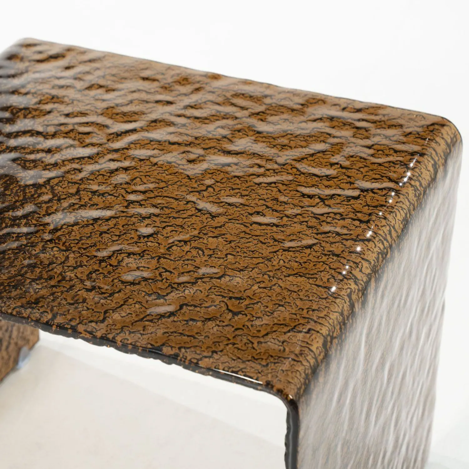Glazen Bijzettafels-By Boo Ripple Bijzettafel Bruin