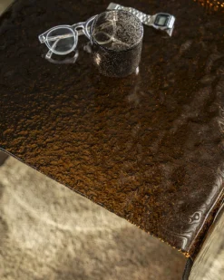 Glazen Bijzettafels-By Boo Ripple Bijzettafel Bruin