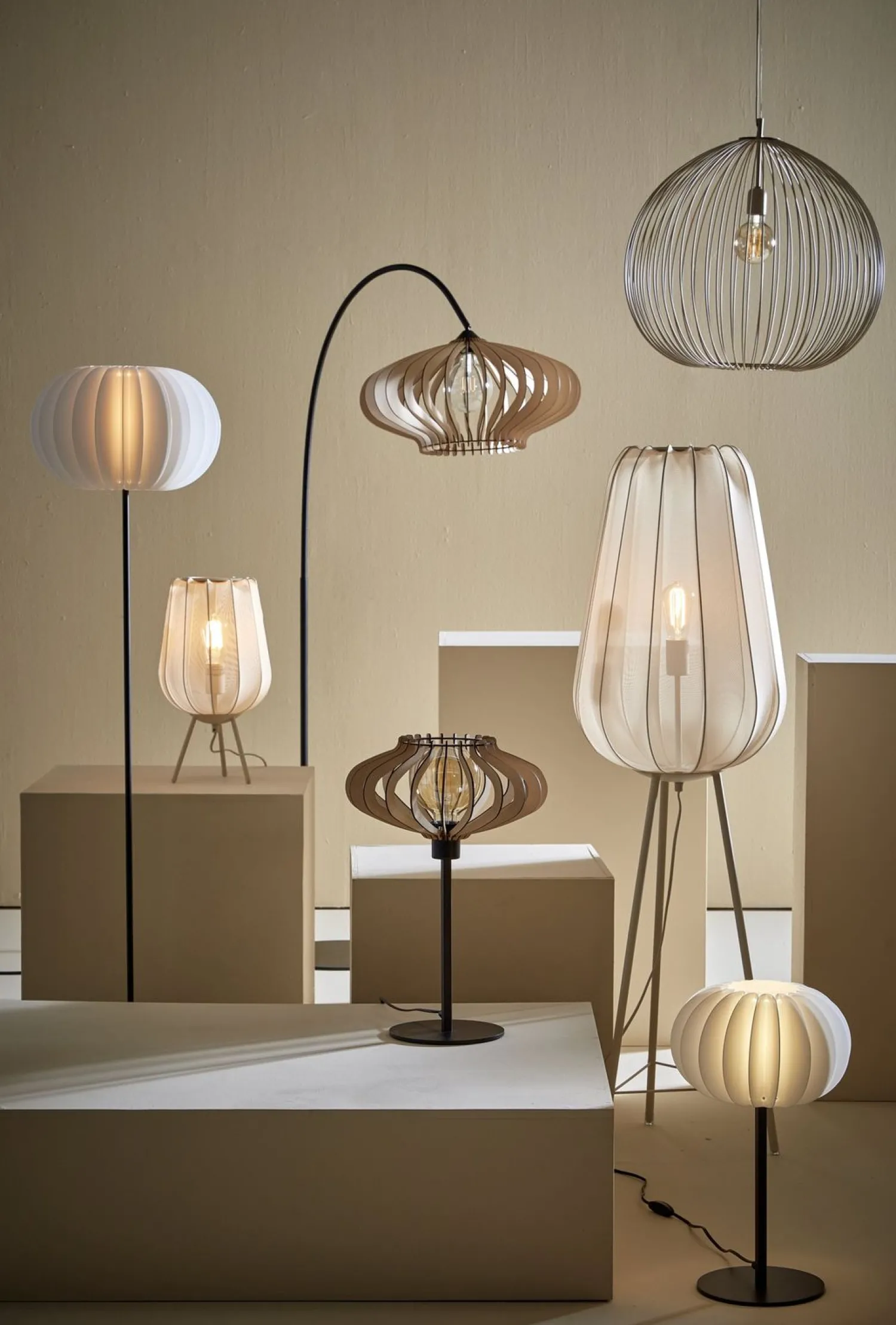 Hanglampen|Hanglampen-Trendhopper Riyanna Hanglamp Beige