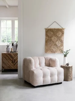 Industriële Bijzettafels|Houten Bijzettafels-MUST Living Rocca Bijzettafel Grijs, Naturel