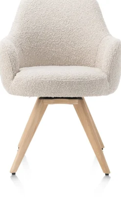 Kuipstoelen|Eetkamerstoelen Met Armleuning-Henders en Hazel Rocco Armstoel Creme