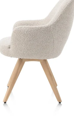 Kuipstoelen|Eetkamerstoelen Met Armleuning-Henders en Hazel Rocco Armstoel Creme