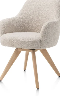 Kuipstoelen|Eetkamerstoelen Met Armleuning-Henders en Hazel Rocco Armstoel Creme