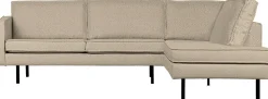 Hoekbanken-WOOOD Rodeo Bouclé Hoekbank Beige