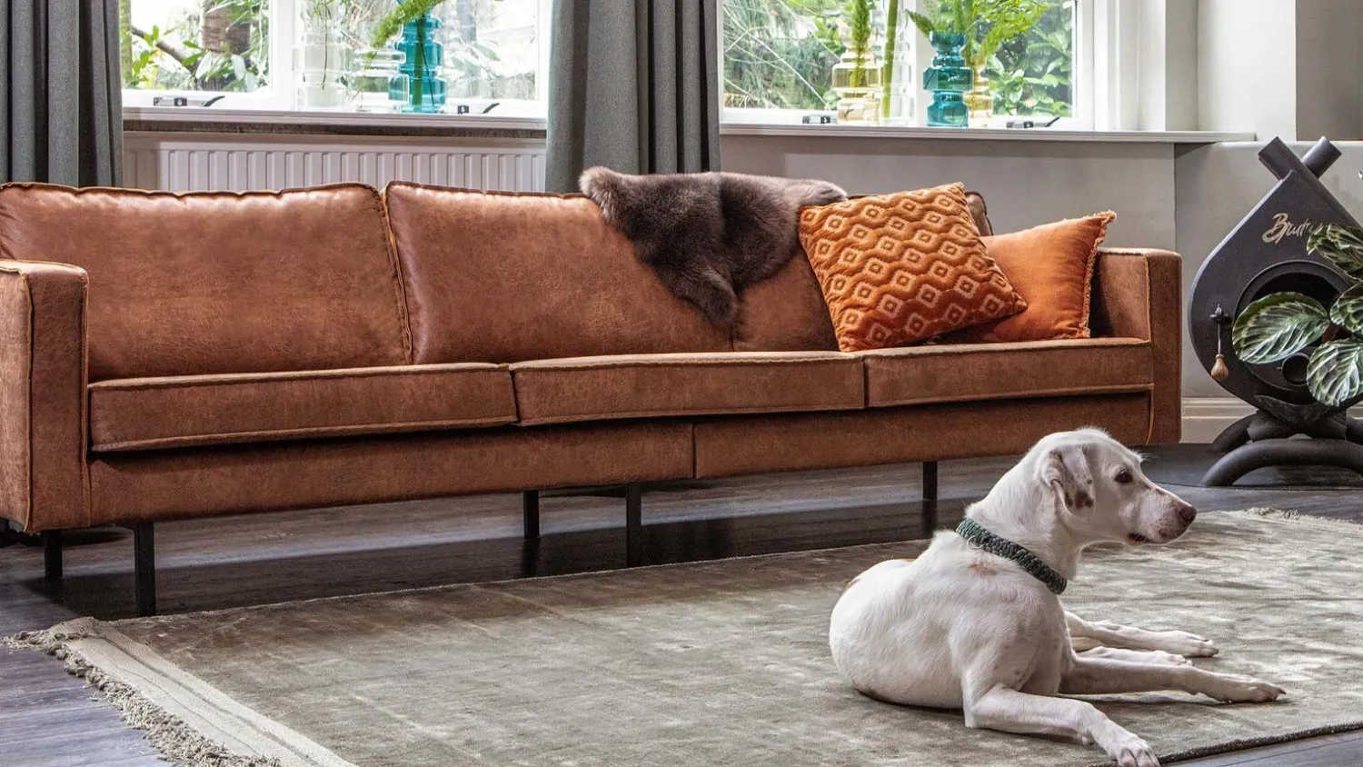 Zitbanken-WOOOD Rodeo 3-Zitsbank Cognac