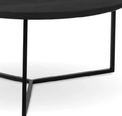 Houten Salontafels|Ronde Salontafels-Eijerkamp Collectie Roef Salontafel Zwart