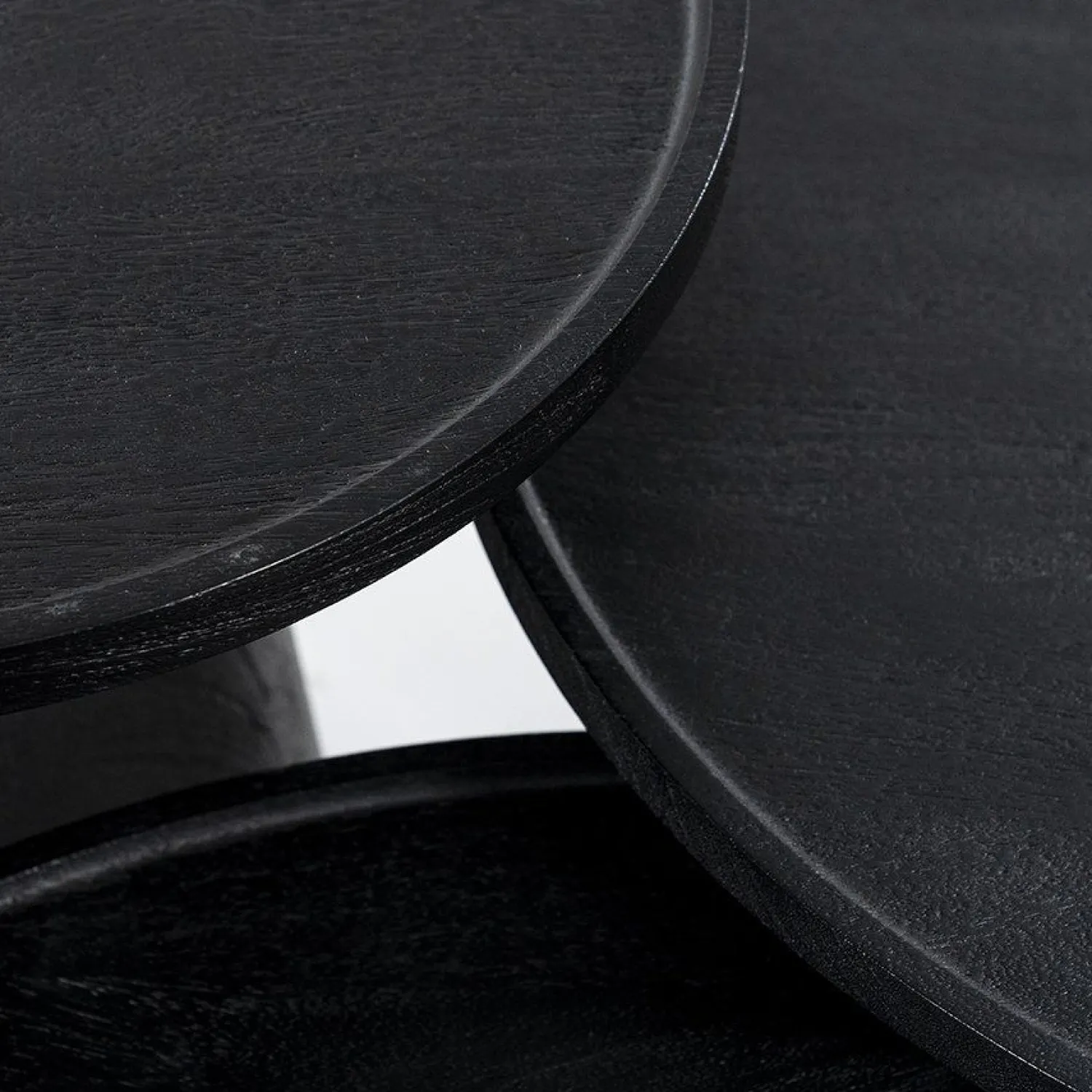 Houten Bijzettafels|Ronde Bijzettafels-Eleonora Ron Bijzettafel Zwart