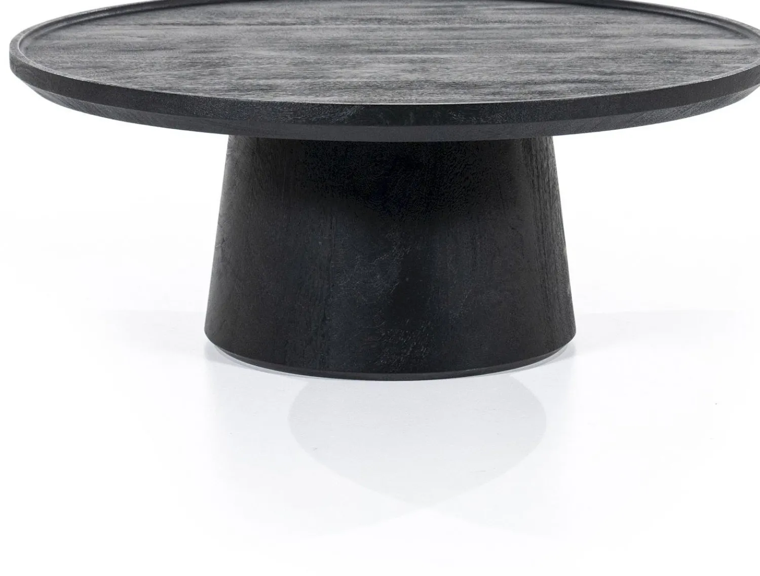 Houten Salontafels|Ronde Salontafels-Eleonora Ron M Salontafel Zwart