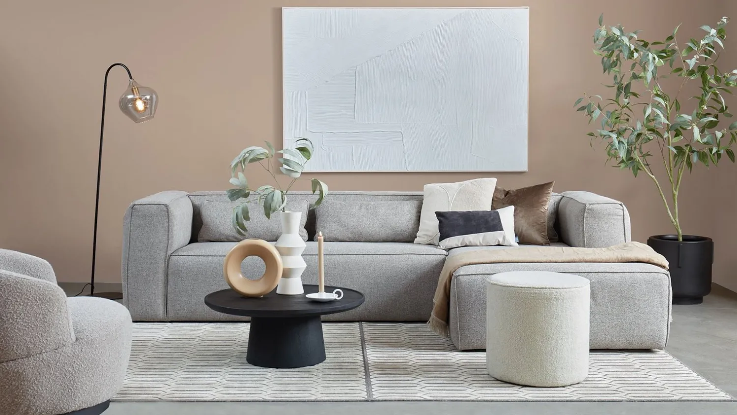 Houten Salontafels|Ronde Salontafels-Eleonora Ron M Salontafel Zwart