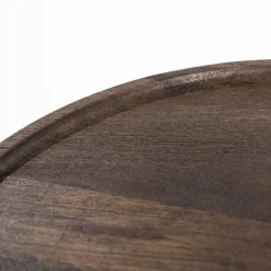 Houten Salontafels|Ronde Salontafels-Eleonora Ron M Salontafel Bruin