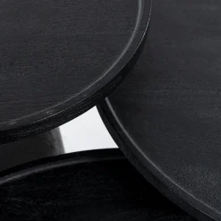 Houten Salontafels|Ronde Salontafels-Eleonora Ron S Salontafel Zwart