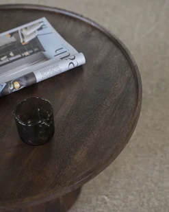 Houten Salontafels|Ronde Salontafels-Eleonora Ron S Salontafel Zwart