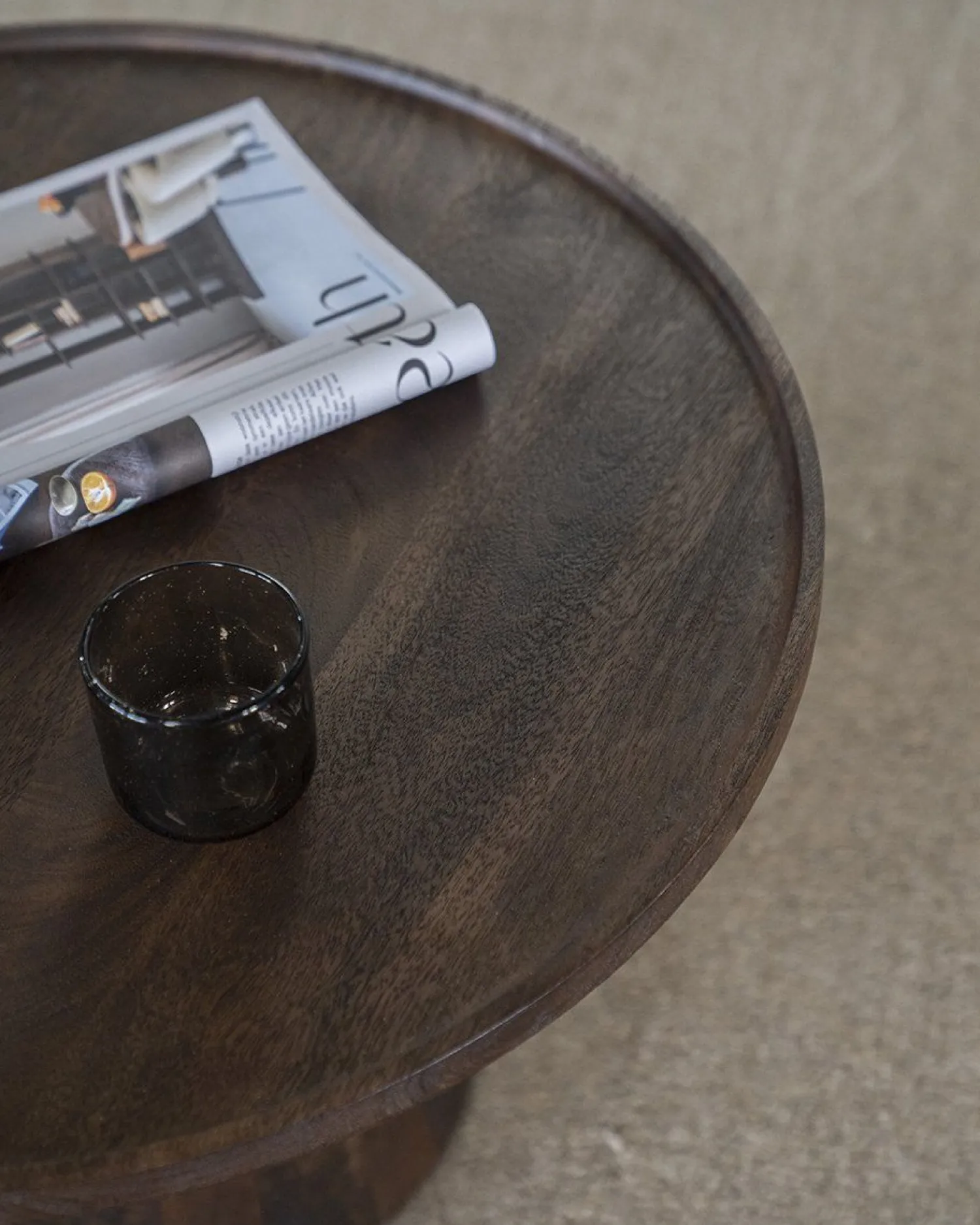 Houten Salontafels|Ronde Salontafels-Eleonora Ron S Salontafel Bruin